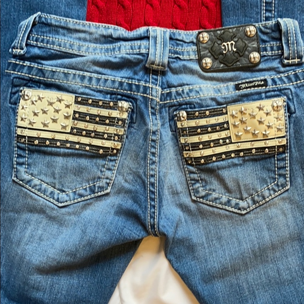 MissMe flag pocket lowrise bootcut jean 27